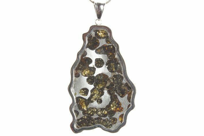 Sericho Pallasite Meteorite Pendant - Kenya #364123